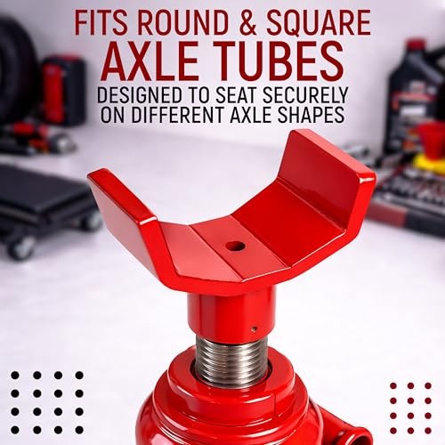 Heavy Duty Steel Bottle Jack Adapter 2-in-1 for 3-5 Ton Vehicle Lifts