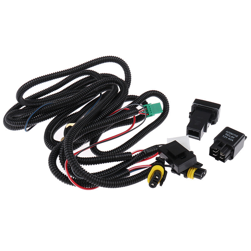 H11 Fog Light Wiring Harness Kit with Switch and LED Indicator - 12V 40A