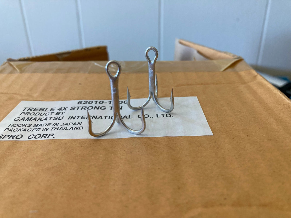 Gamakatsu 4X Strong Size 1 Treble Hooks – Saltwater & Freshwater Fishing
