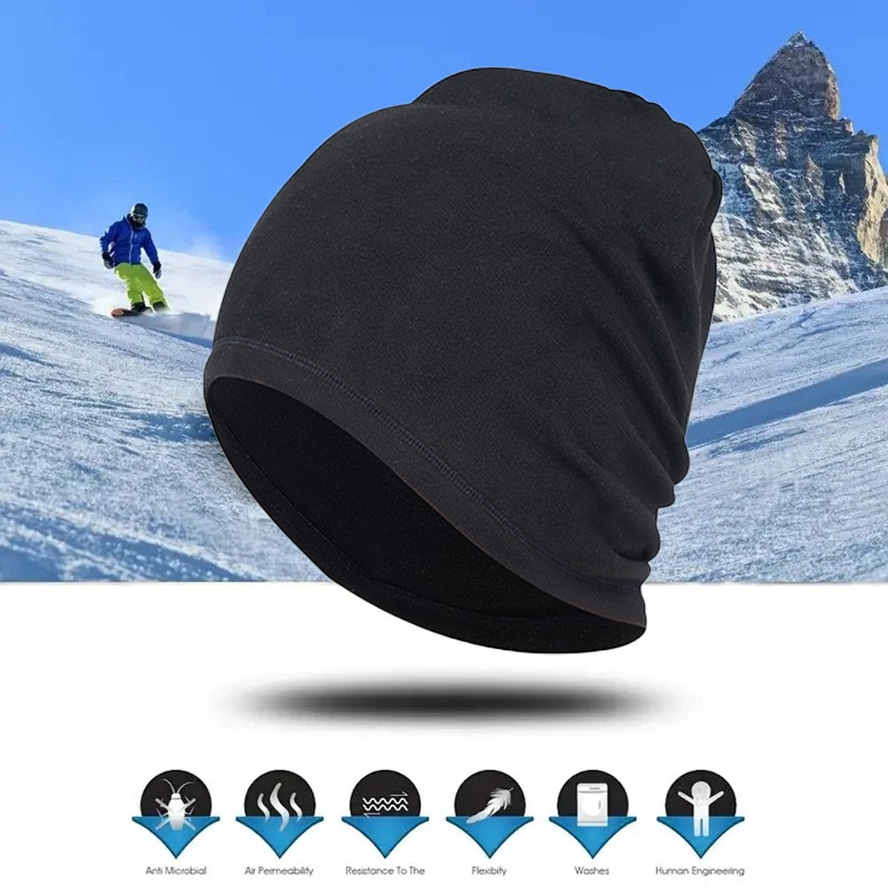 Winter Tactical Skull Cap Fleece Beanie Hat for Outdoor Activities