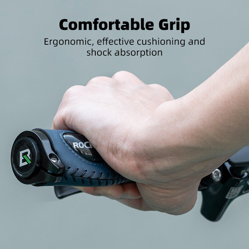Bike Handlebar Grips Rubber Locking Anti-Skid Shock Absorbing Comfortable