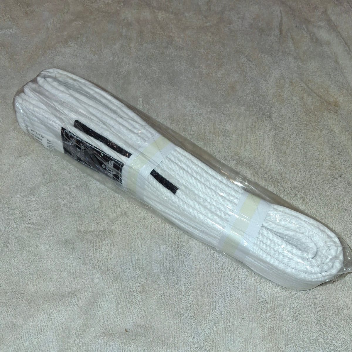 Martial Arts Belt A2H White Belt with Black Stripe 102 Inches for Traditional Gi