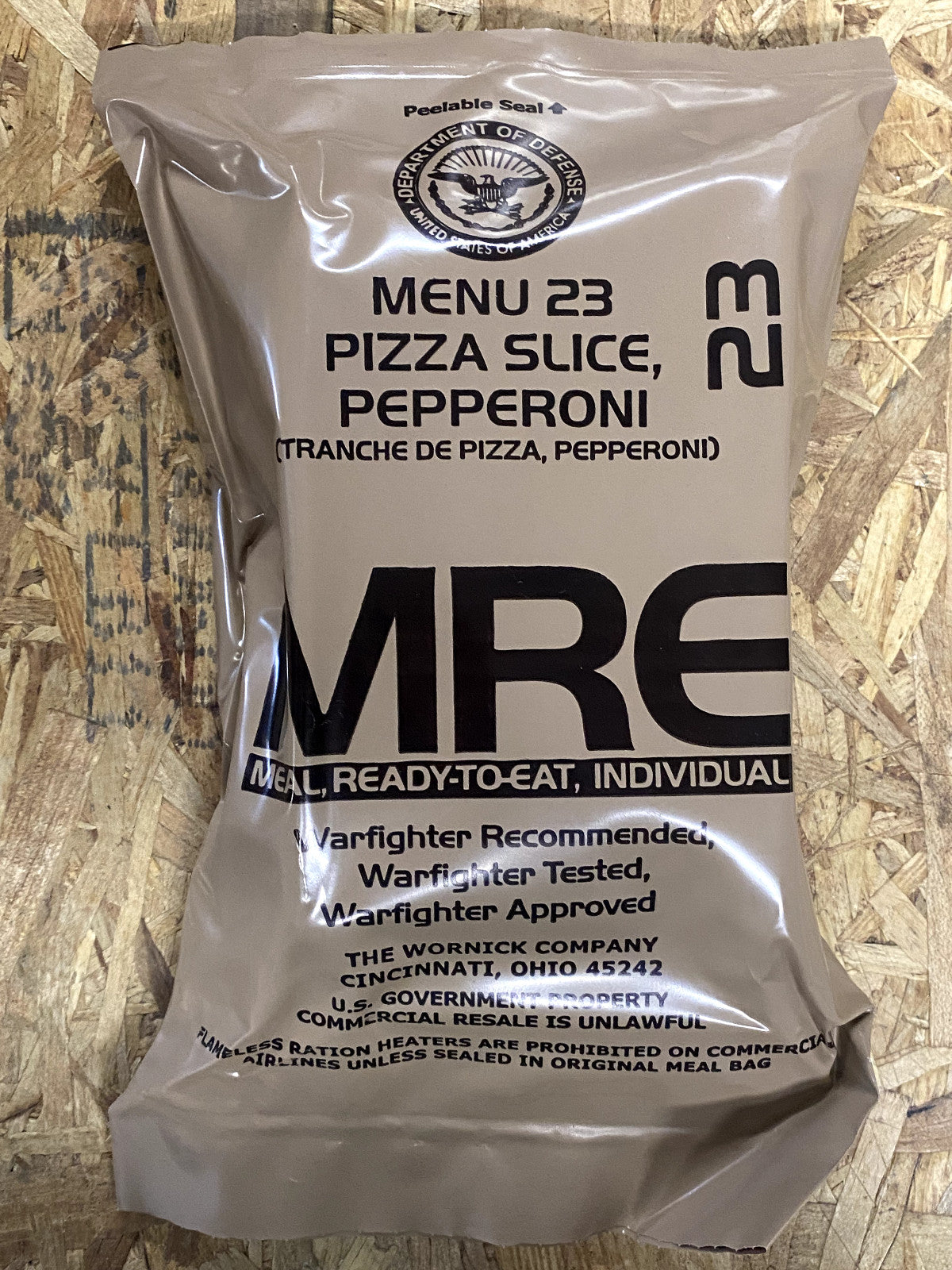 Military MRE Ready to Eat Meal Pack with Multiple Menu Options