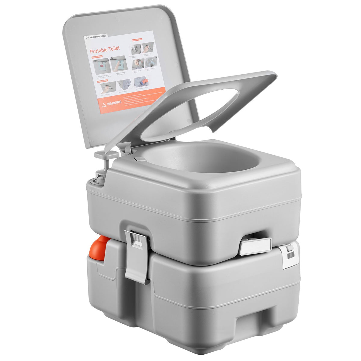Portable Outdoor Toilet with 5.3 Gallon Flush for Camping & Hiking