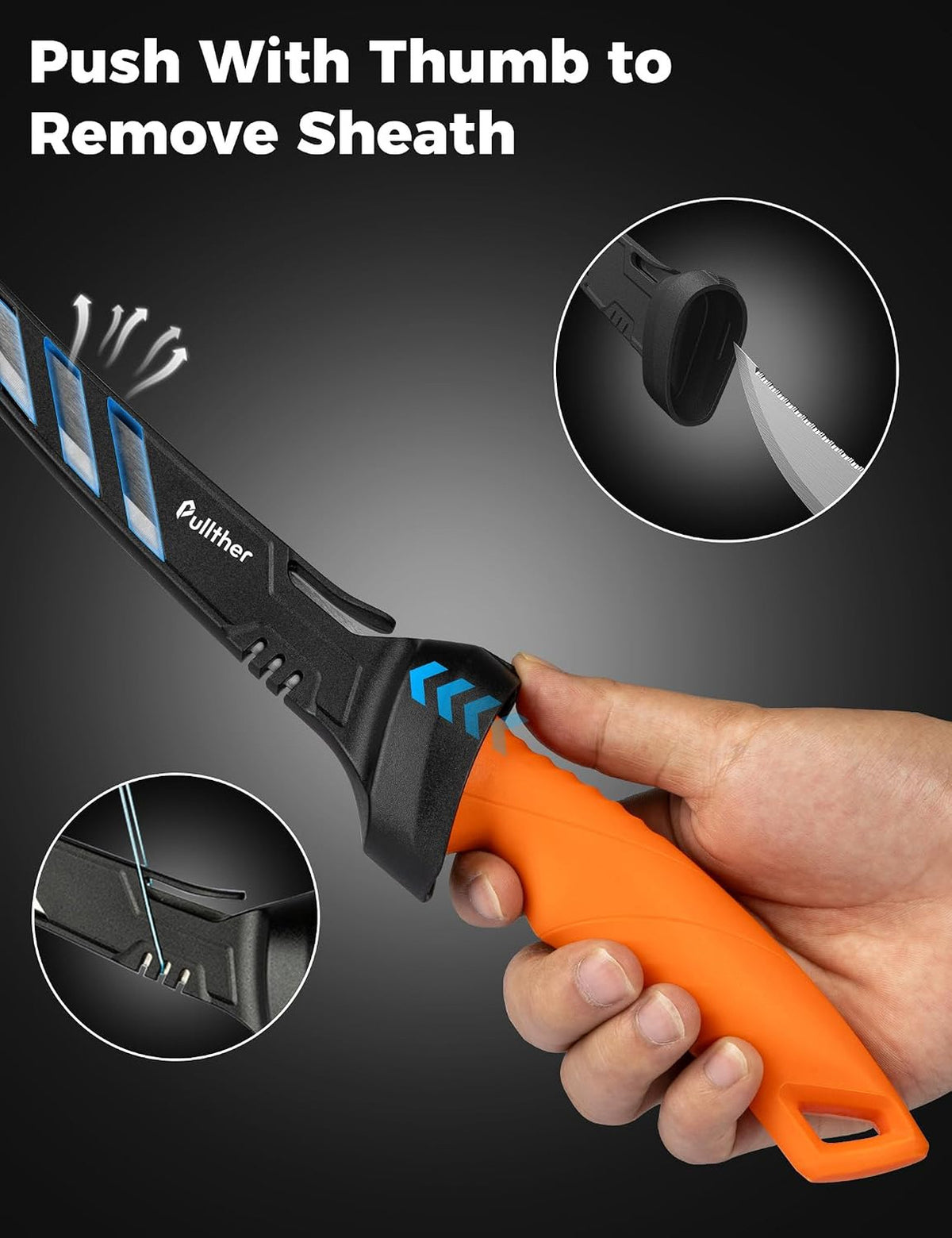 9 Inch Flexible Stainless Steel Fillet Knife for Fish Fishing