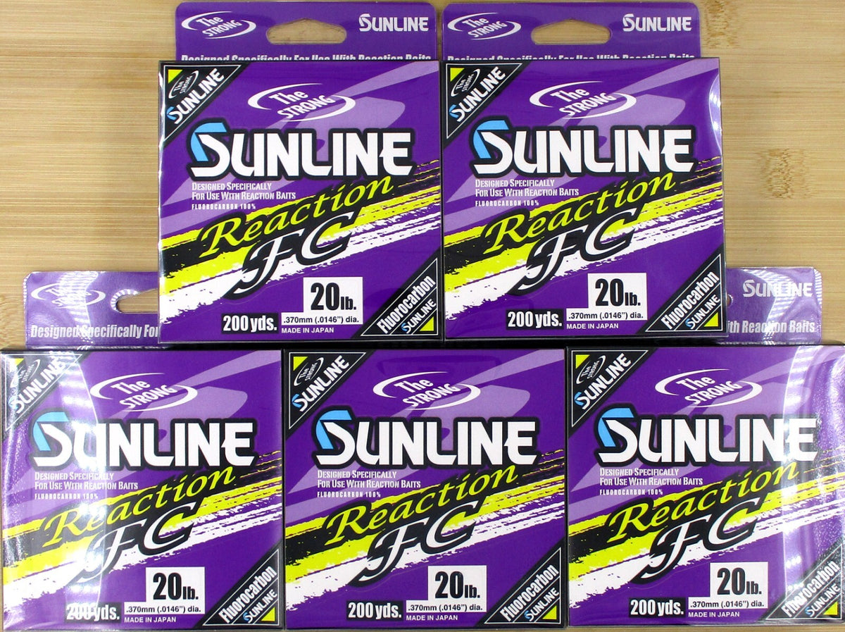 Fluorocarbon Fishing Line 20Lb - Stealth Gray, 5 Spools for Reaction Baits