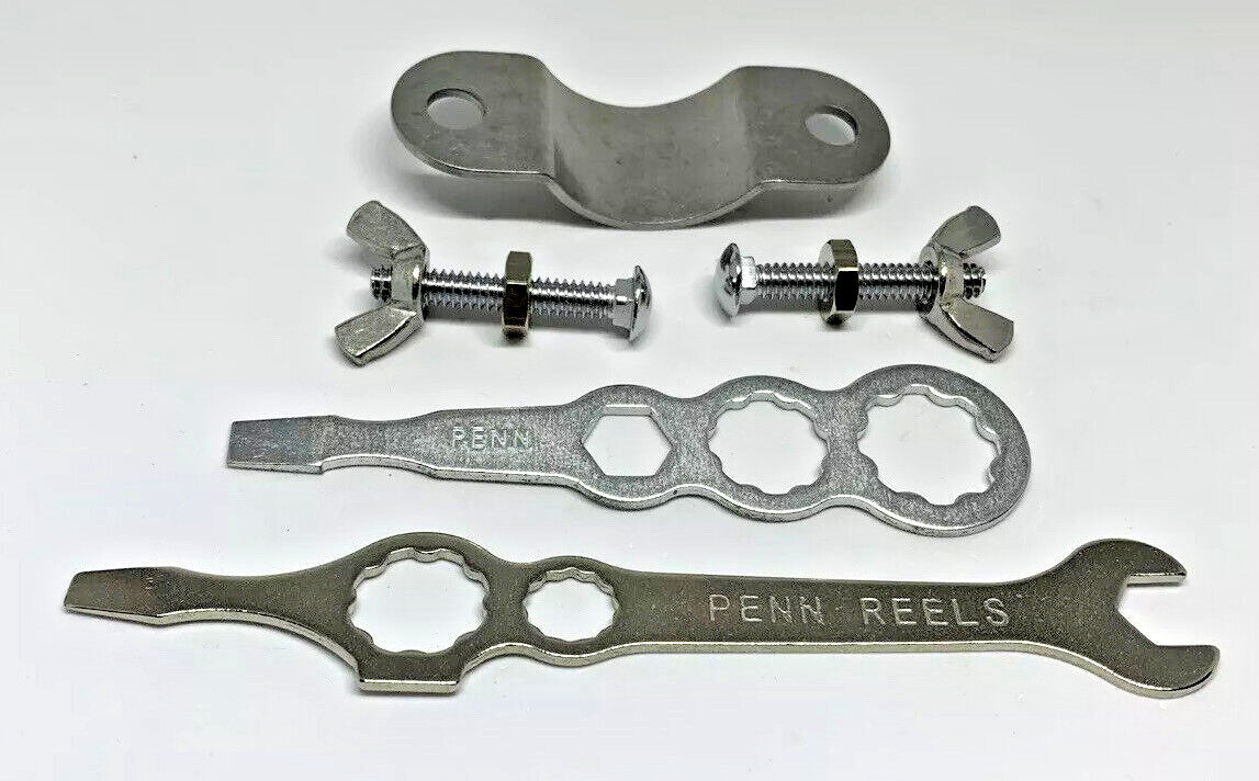 Saltwater Fishing Reel Clamp Set with Wrenches for Penn 114H 115 6/0 9/0