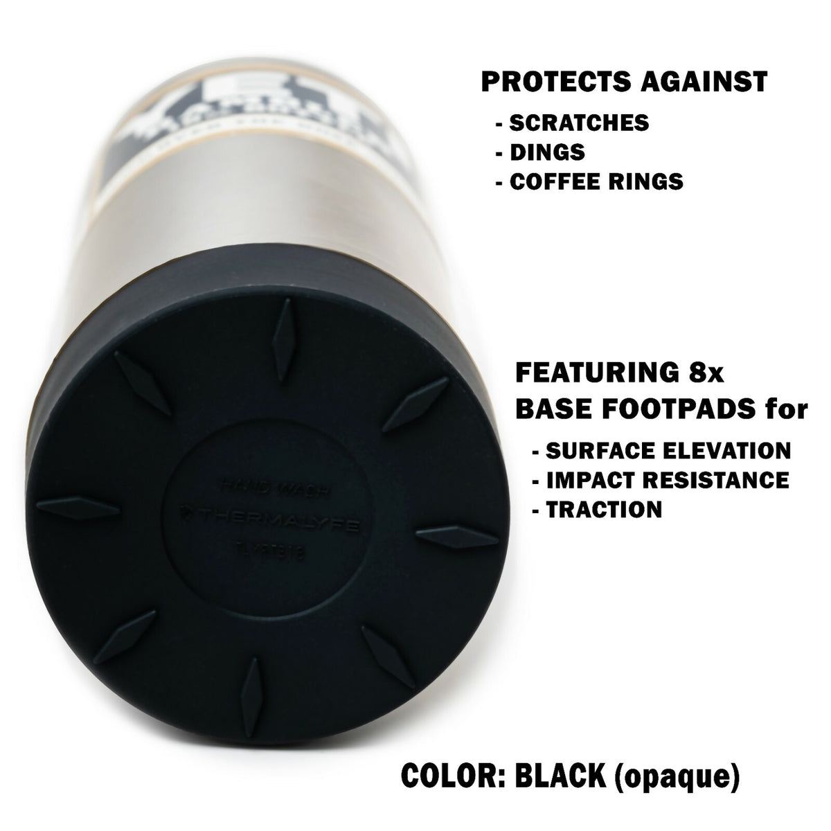 Silicone Bottle Sleeve Protector for Yeti Rambler 18oz & 12oz Bottles - Black Frost Smoke