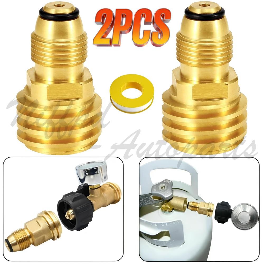 2PCS Propane Tank Adapter POL to QCC1 Fitting for 100LB LP Tanks