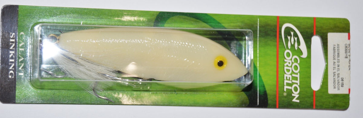 Cotton Cordell Blue Sinking Glide Bait 3 5/8 Inch Bone for Saltwater Fishing