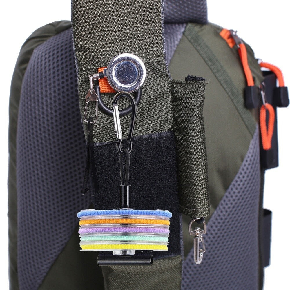 Fly Fishing Sling Bag with Multiple Pockets & Adjustable Straps, Lightweight Tackle Organizer
