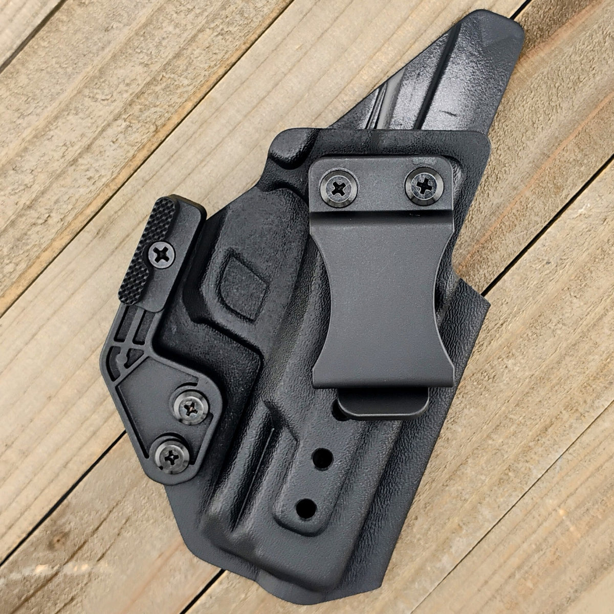 Kydex Holster with Mod Wing - Tactical Black, Optic Ready, Adjustable Carry