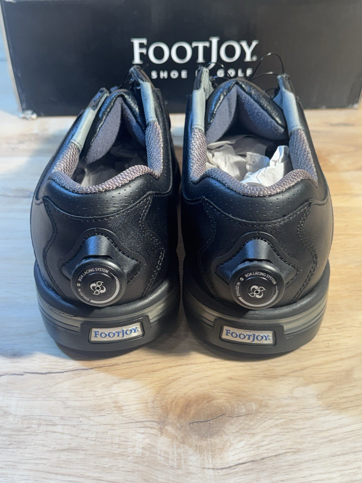Men's Black Leather Golf Shoes - ReelFit Series, Size 10M, New with Box