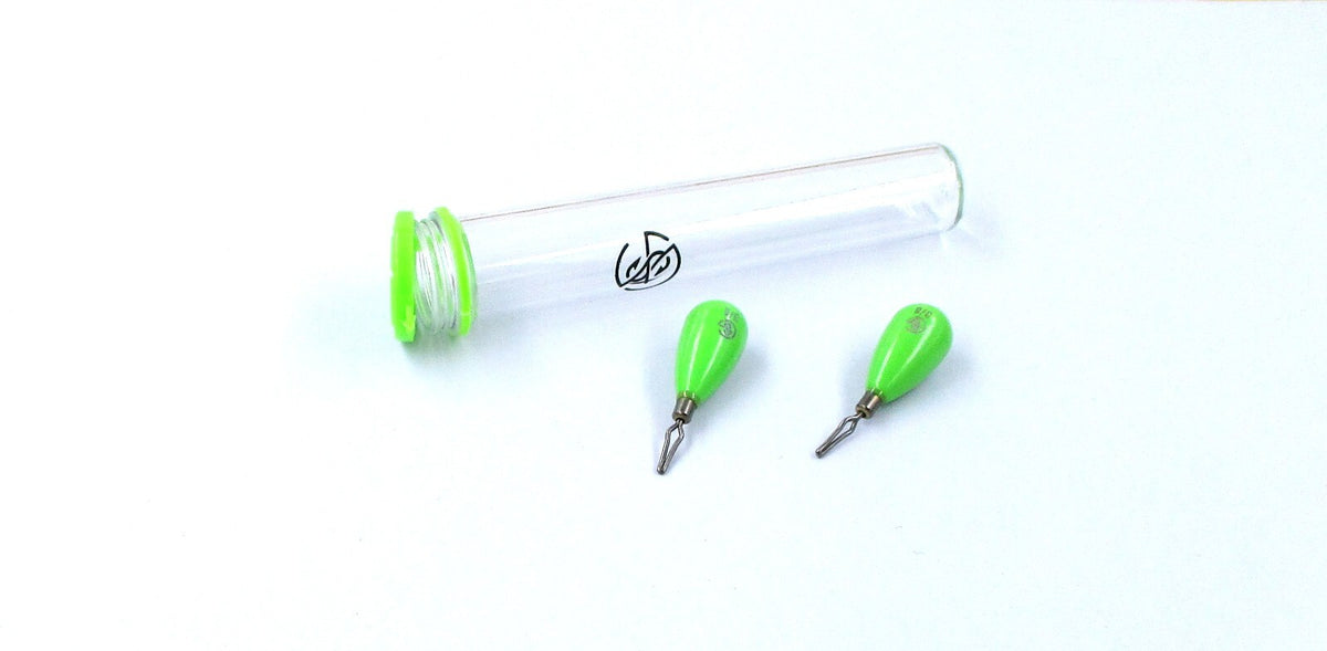 6 Pack Tungsten Drop Shot Weights 3/8 Oz Finesse Fishing Tackle - Green