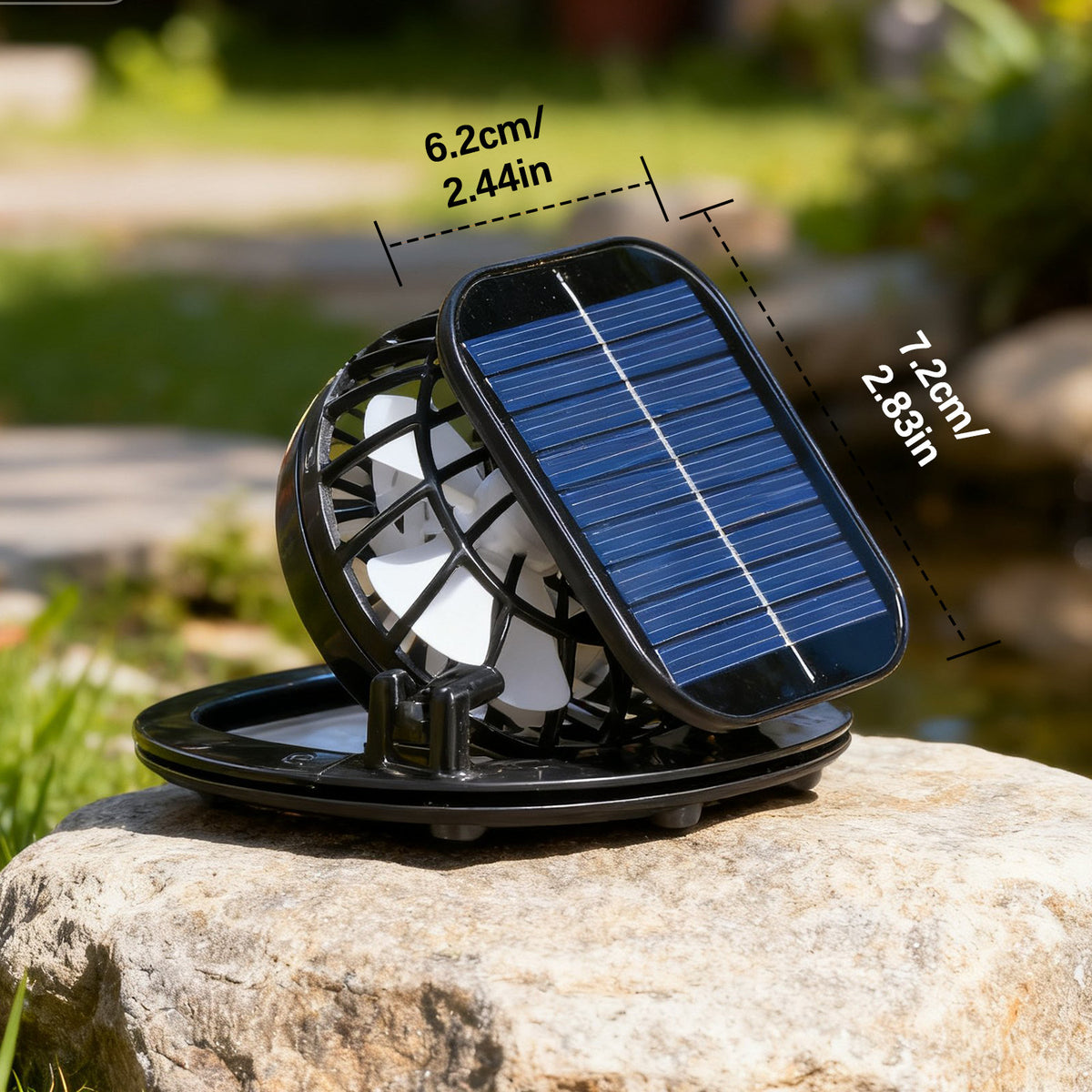 Solar USB Powered Fans Sun Hat - Wide Brim Outdoor Cooling Hat with Dual 3-Speed Fans