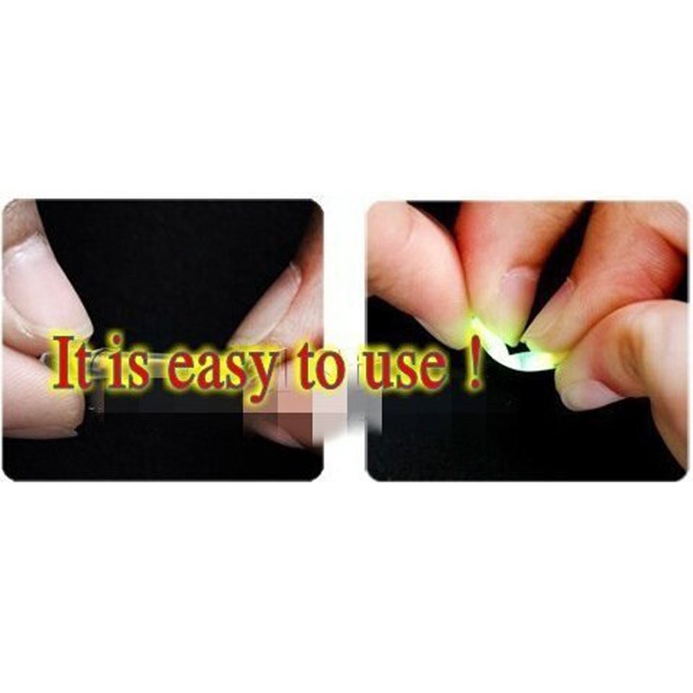 Mini Fluorescent Lightstick Set for Night Fishing - Glow Stick Clips 50Pcs