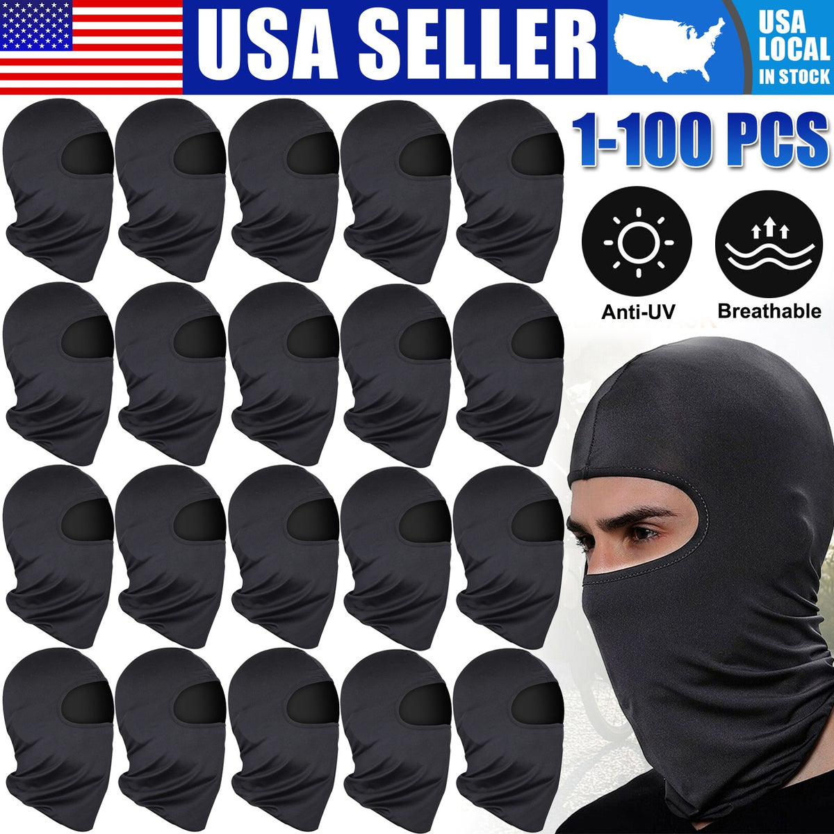 Balaclava Tactical Ski Mask UV Protection Face Cover for Men Women