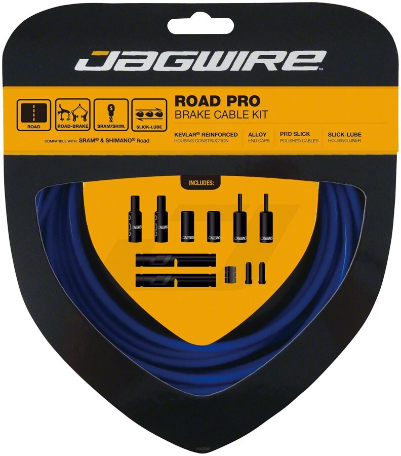 Jagwire Pro Brake Cable Kit for Road Bikes - Fits SRAM & Shimano - All Colors