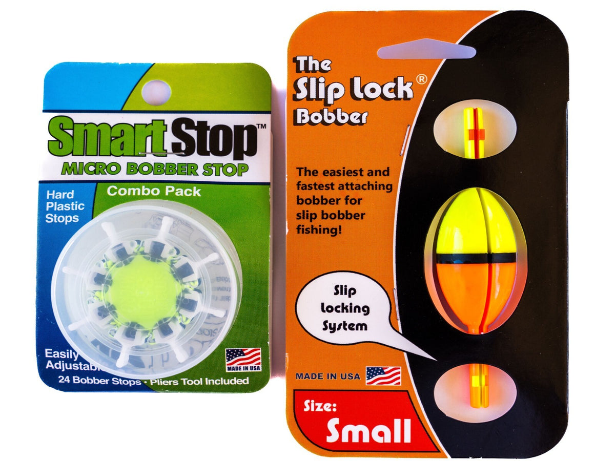 Fishing Slip Bobber & Micro Stop Combo Pack - Adjustable Depth Tackle System