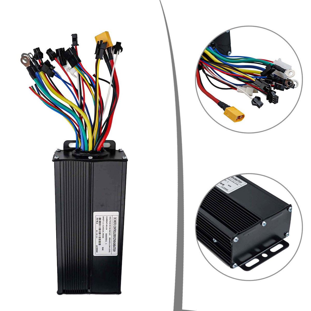 Electric Bike Controller 36V-52V 1500W/2000W Sine Wave 3-Mode