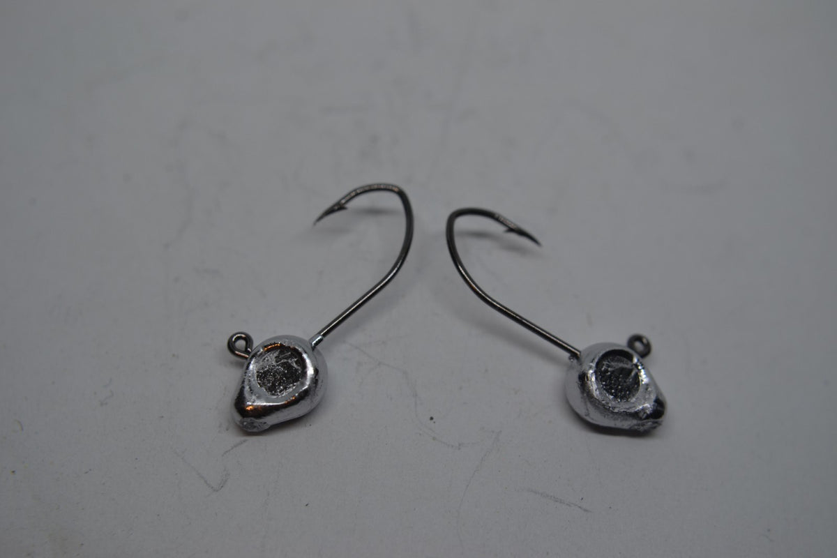 1/16 Oz Black Minnow Head Jig - Sickle Jigging Tackle for Fishing