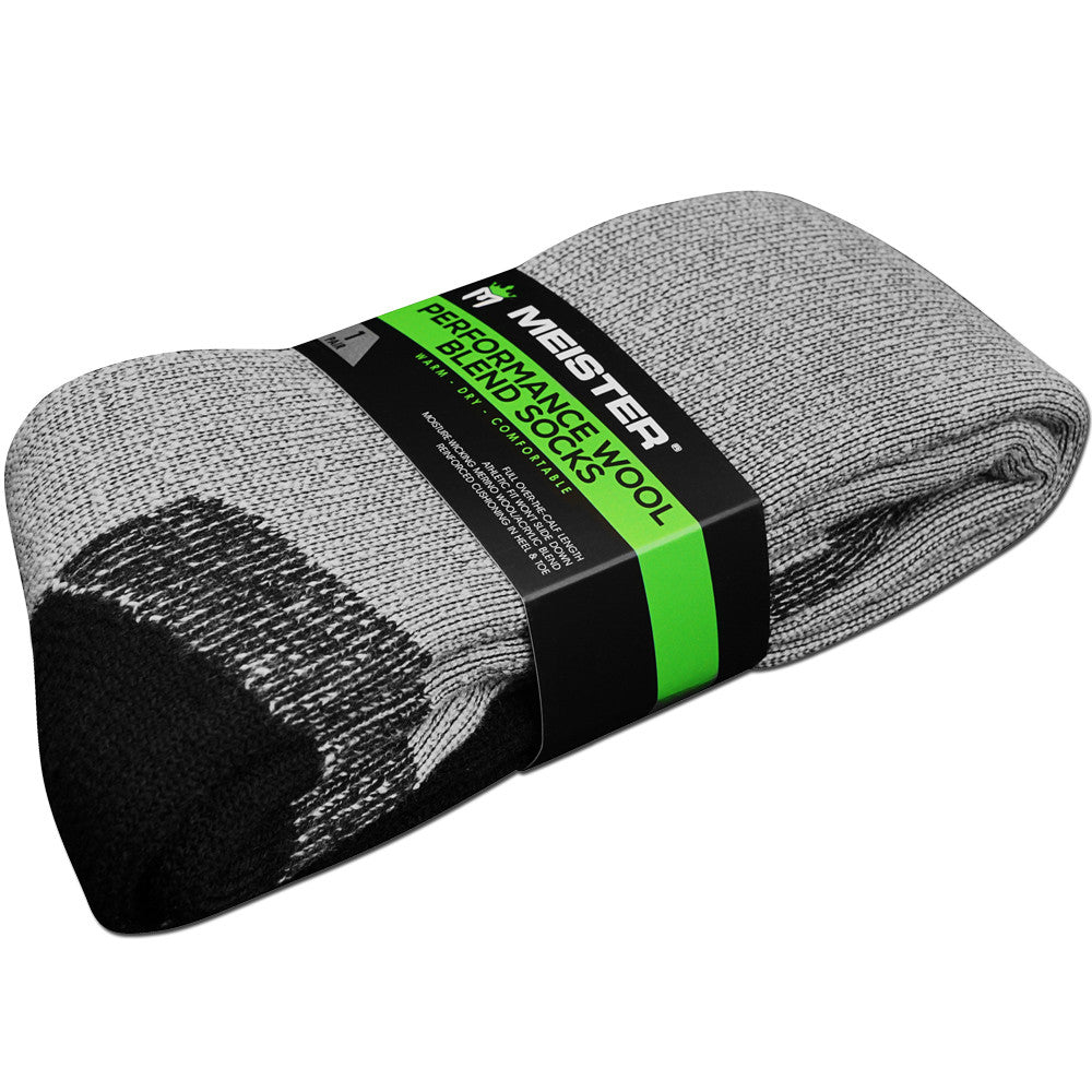 Performance Wool Blend Over-the-Calf Socks for Hiking Skiing Hunting