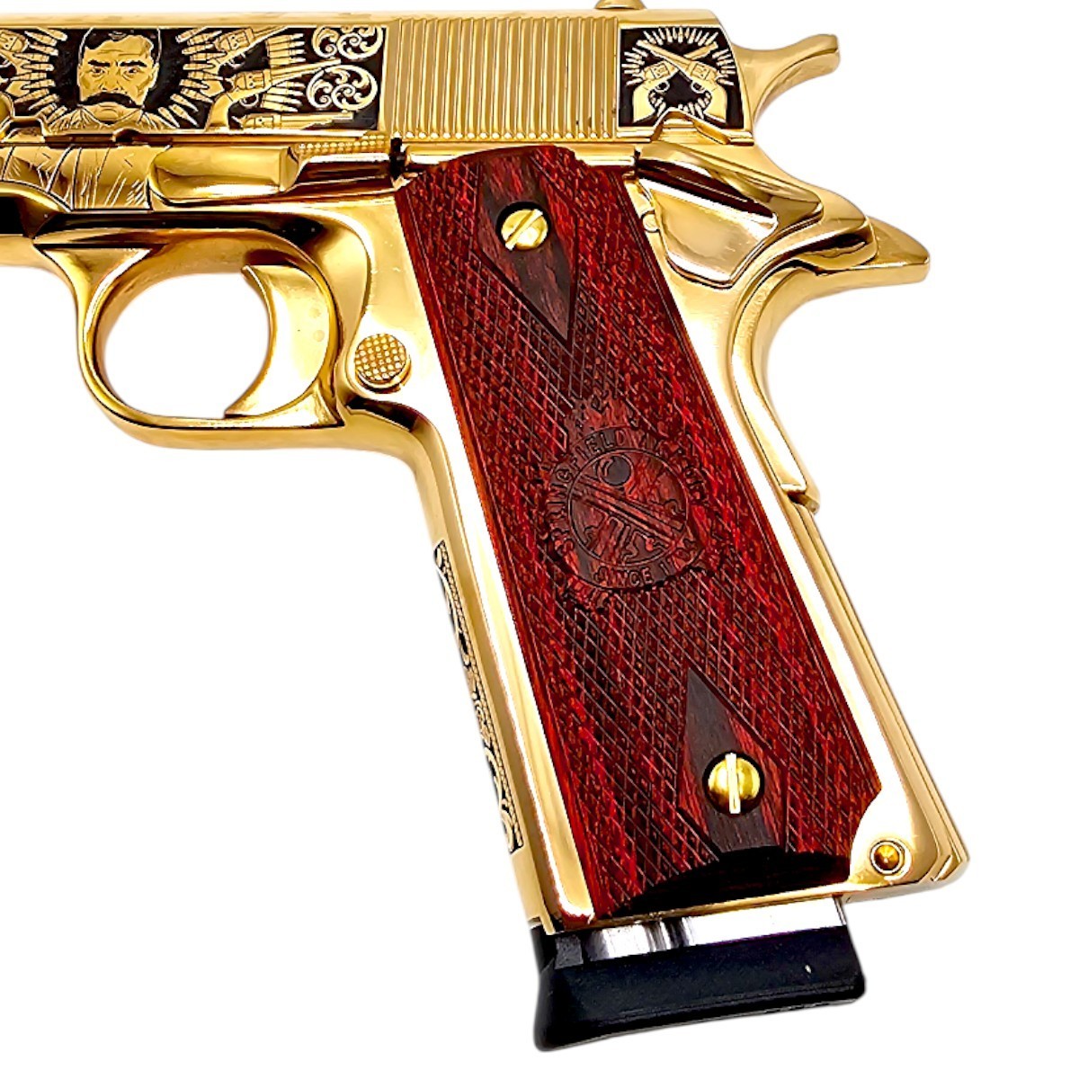Springfield 1911 Full-Size Pistol Grips Red Laminated Wood Replacement
