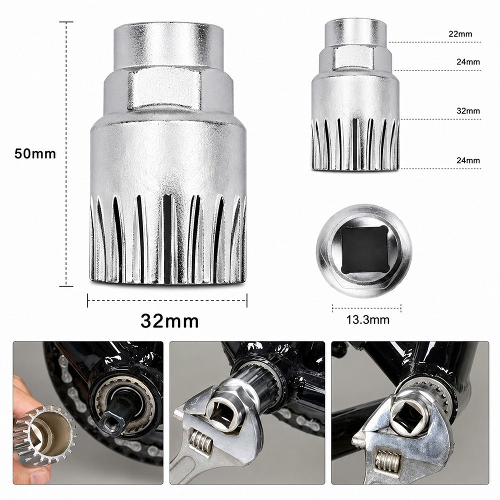 9-Piece Bicycle Repair Tool Kit with Chain Breaker and Cassette Wrench