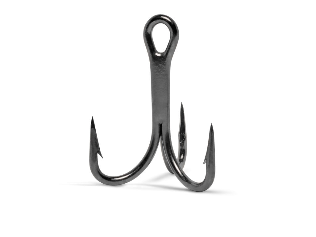 25 Pack Treble Hooks #4 Black Nickel Fishing Hooks - Strong & Sharp