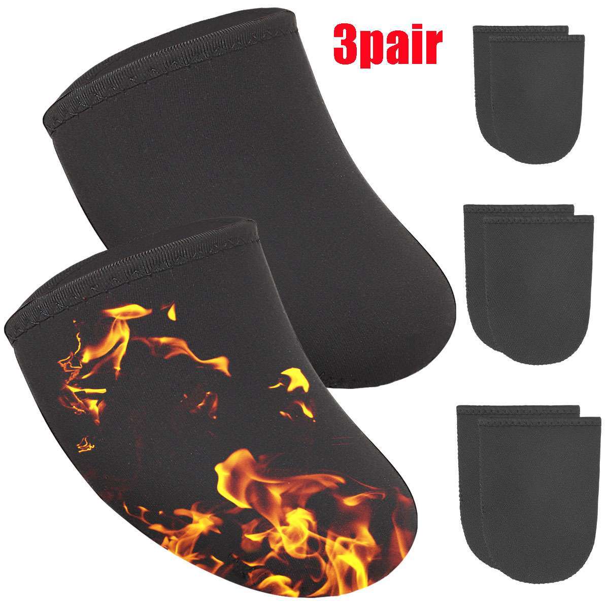 Neoprene Toe Covers for Winter Sports Skiing Cycling Warmers 3 Pairs