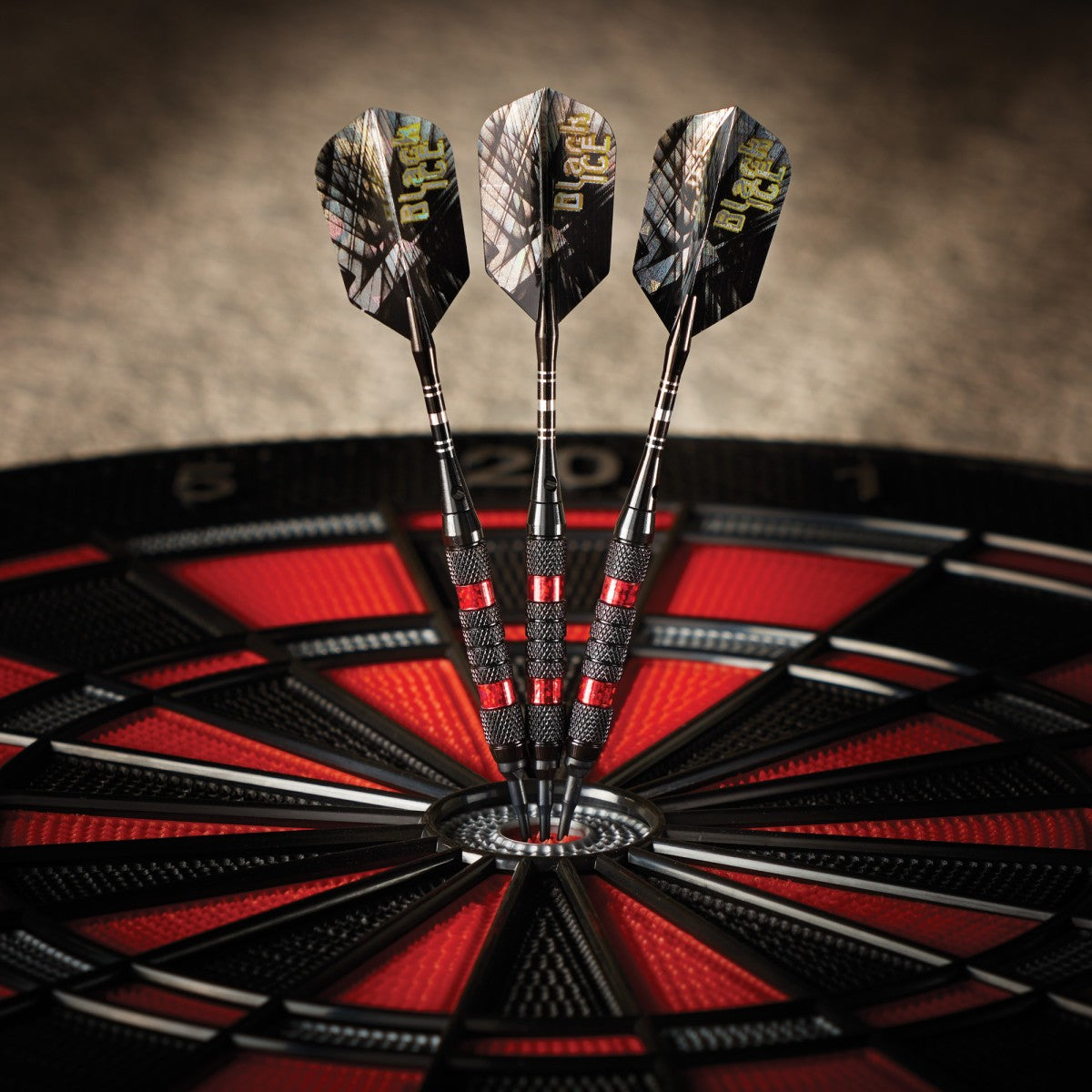 Viper Black Ice Soft Tip Darts - 18g Set, Red Finish & Easy-Grip Barrels
