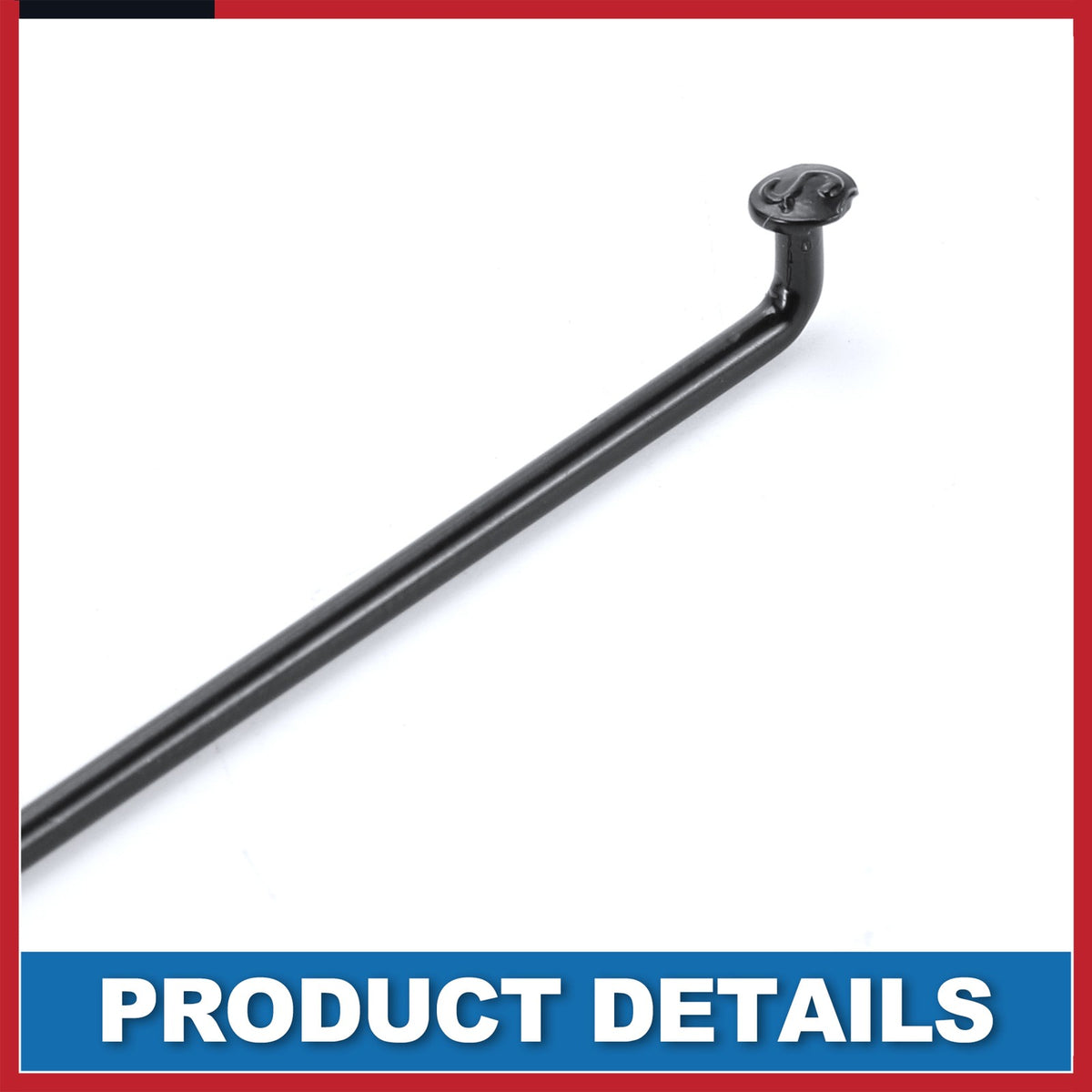 Bike Spoke Kit 14G 235MM Steel Black for Mountain Bikes - 36 Pcs