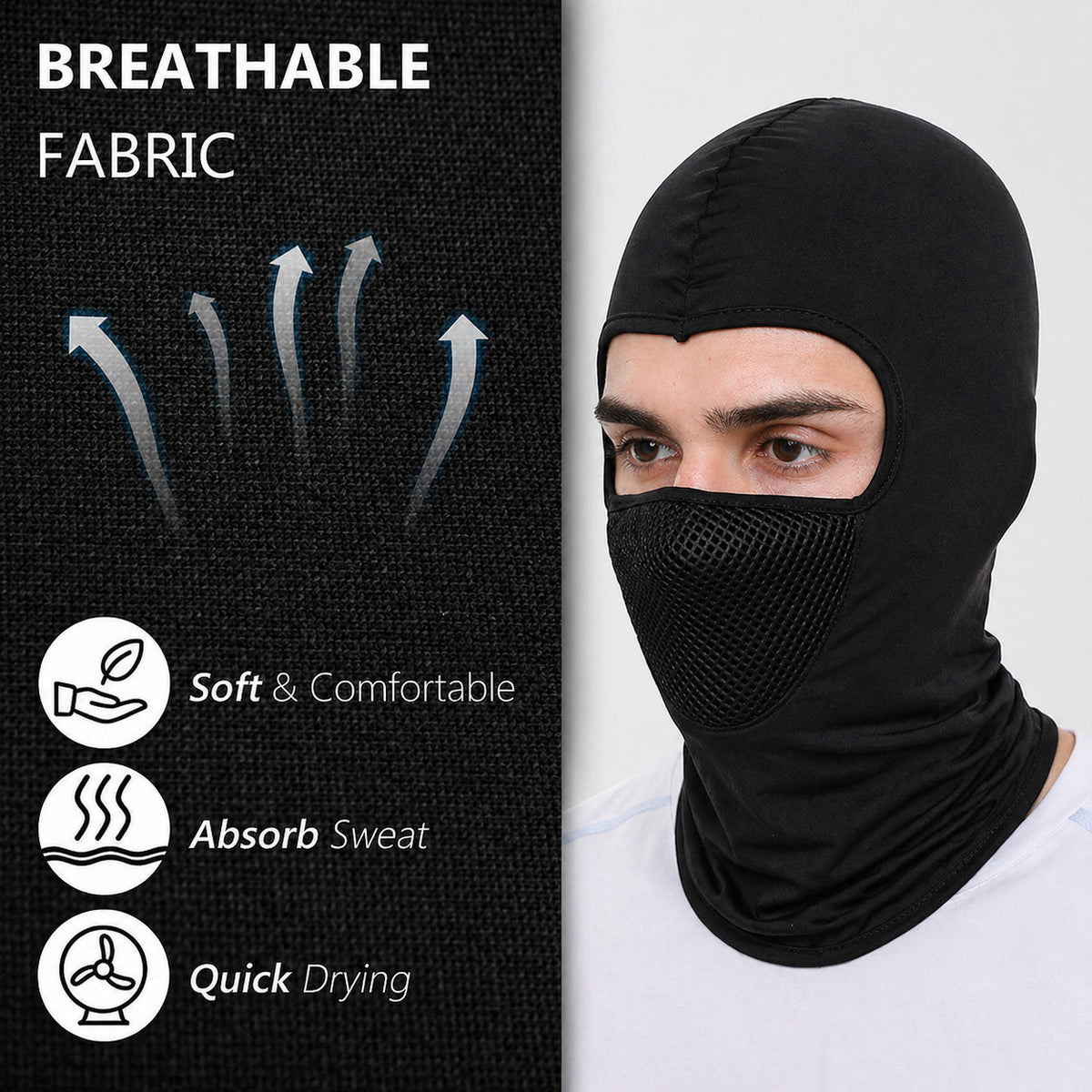 Full Face Mask UV Protection Ski Sun Hood Balaclava for Men Women