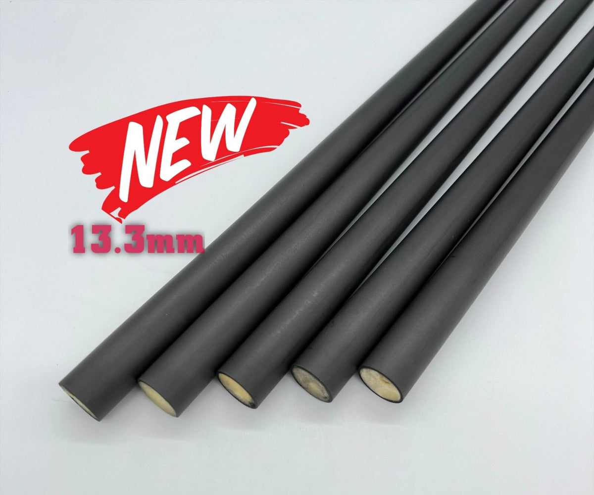 13.3mm Carbon Fiber Pro-Taper Pool Cue Shaft Blank Tube 30" Foam-Filled