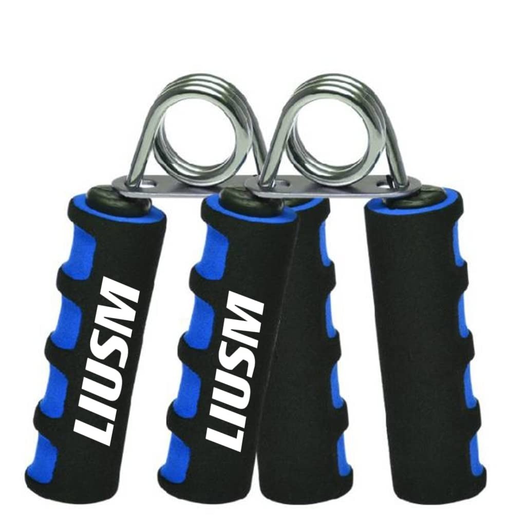 Pack of 2 Hand Grip Strengtheners for Wrist and Finger Exercise - Black & Blue