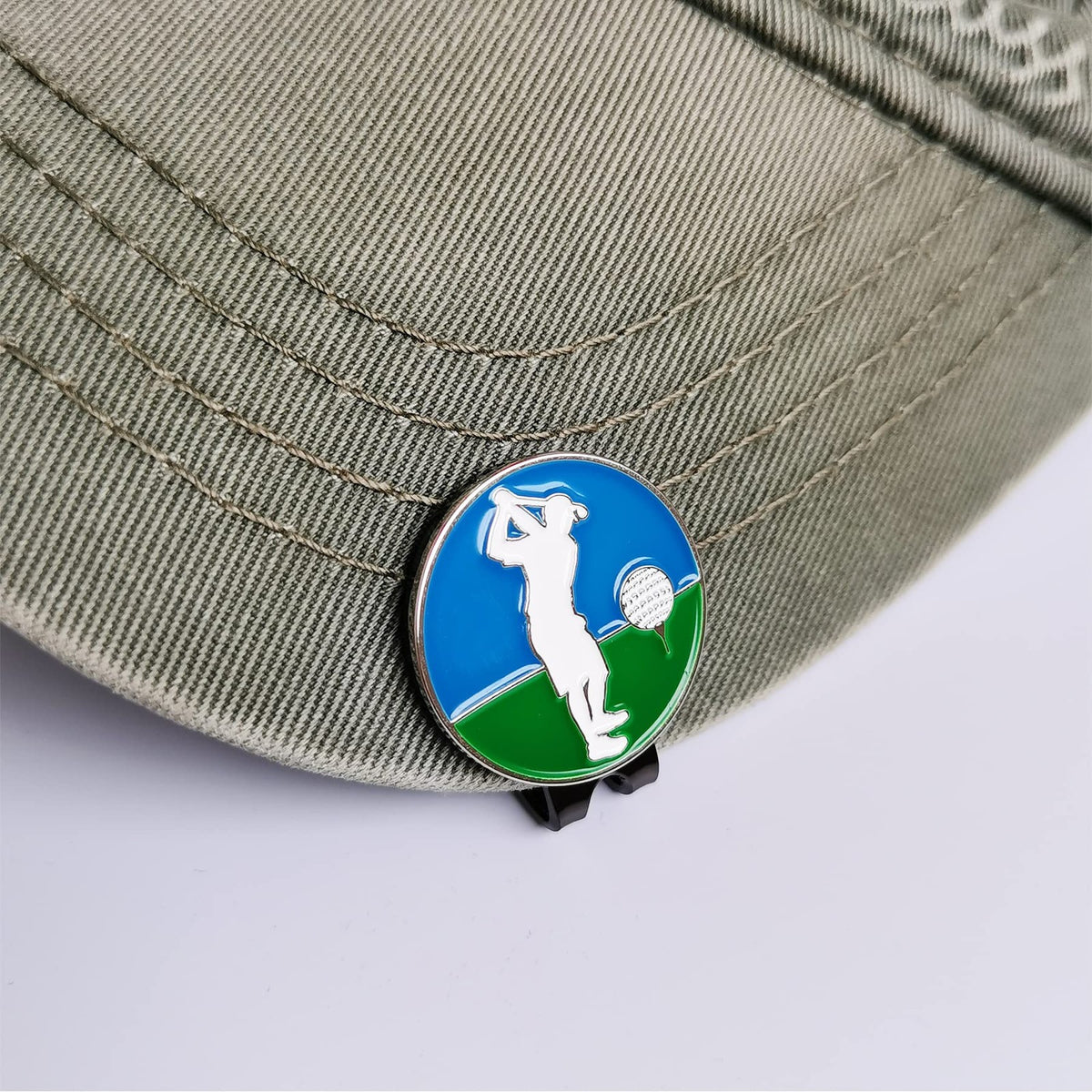 Magnetic Golf Hat Clips with Ball Markers - 4 Pack, Durable Zinc Alloy