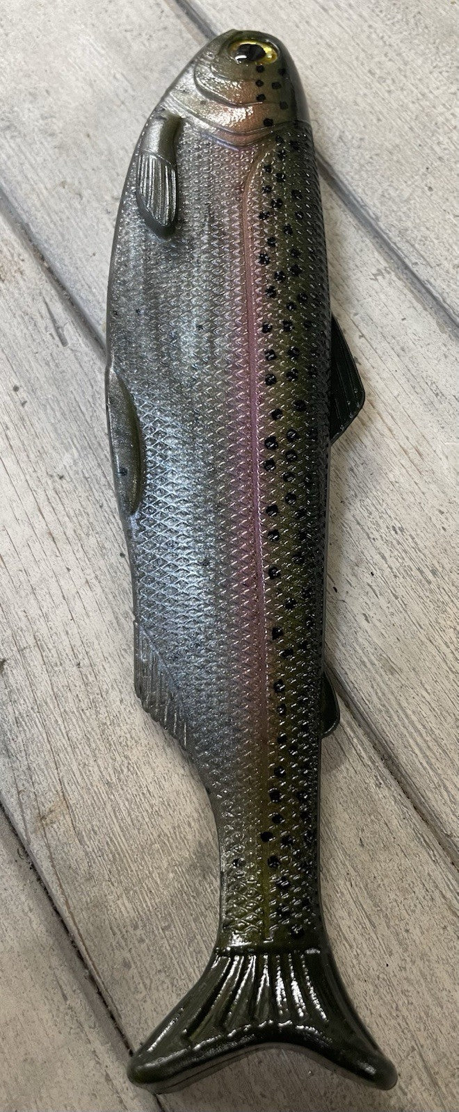 8-Inch Weedless Swimbait Dark Trout Color Soft Plastic Lure