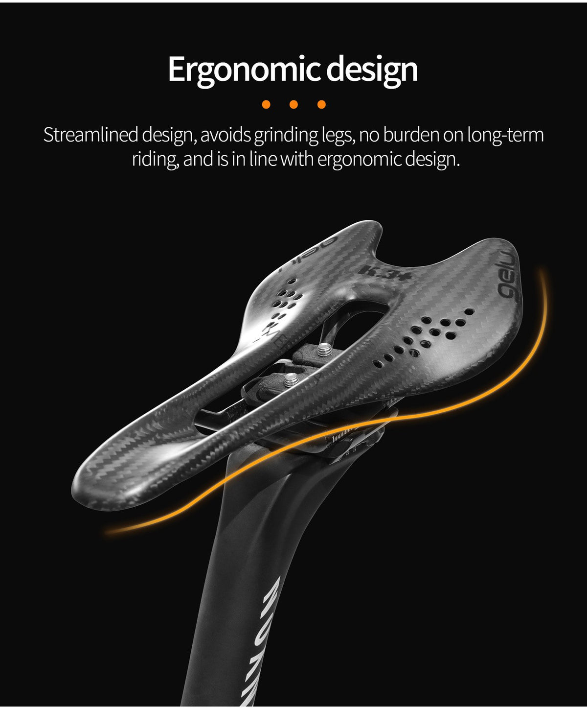 Ultralight Carbon Road Bike Saddle Racing Seat Breathable 55g