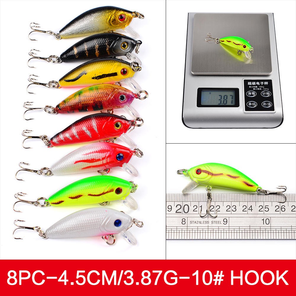 48-Piece Fishing Lure Set, Hard Minnow Baits for Freshwater & Saltwater