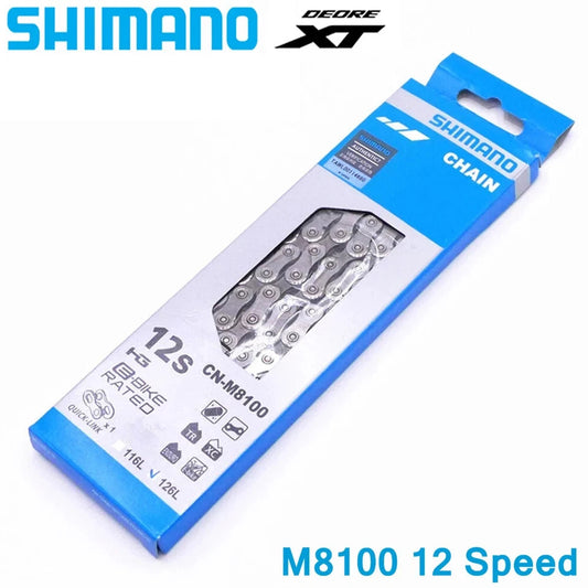 Shimano Deore XT 12-Speed MTB E-Bike Chain 126 Links with Quick Link