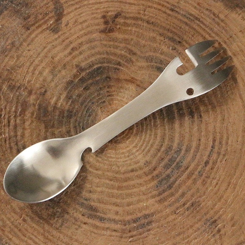 5-in-1 Camping Spork Set - Stainless Steel Multi-Functional Outdoor Utensils