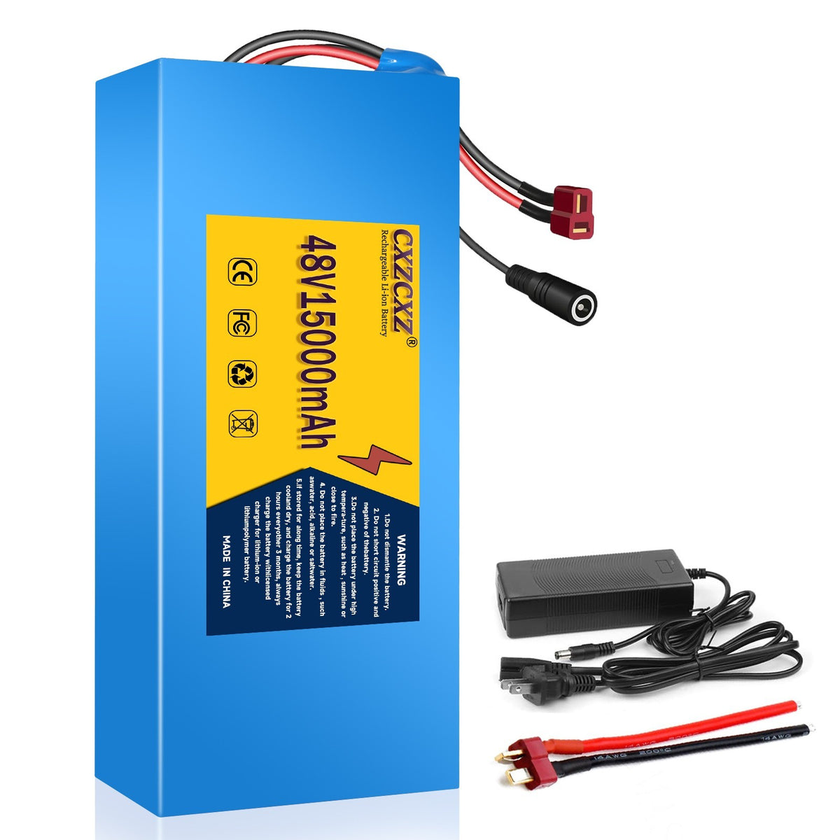 48V 15Ah Lithium Battery for Electric Bikes and Scooters - 20A