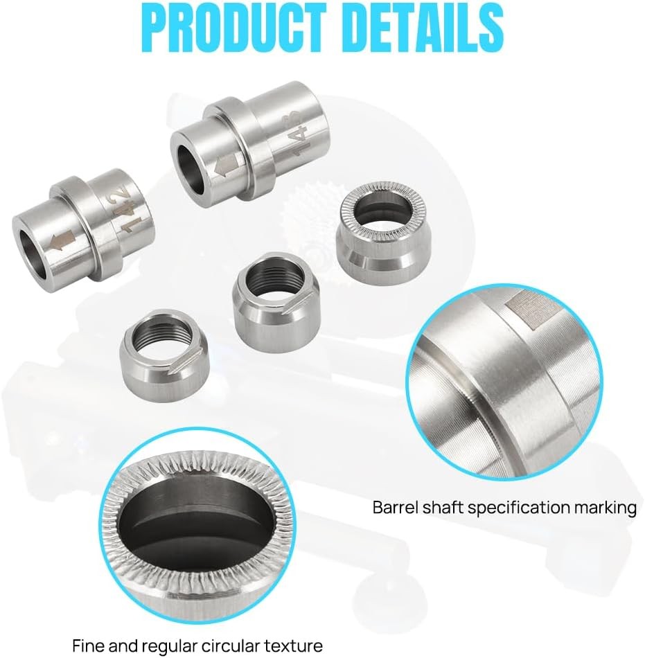Bike Through Axle Adapter Kit for Wahoo KICKR V4 & Core - Stainless Steel