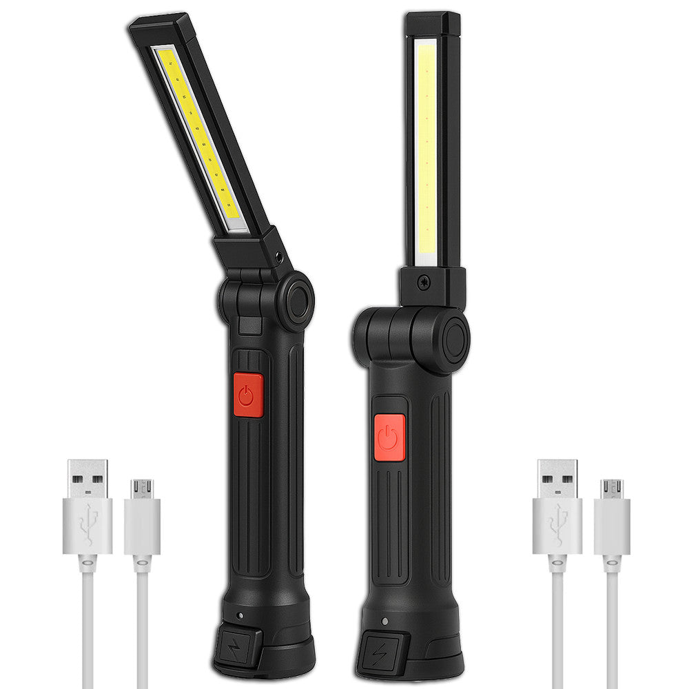 Rechargeable LED Work Light with Magnetic Base and 360° Rotating Head – Bright Mechanic Flashlight