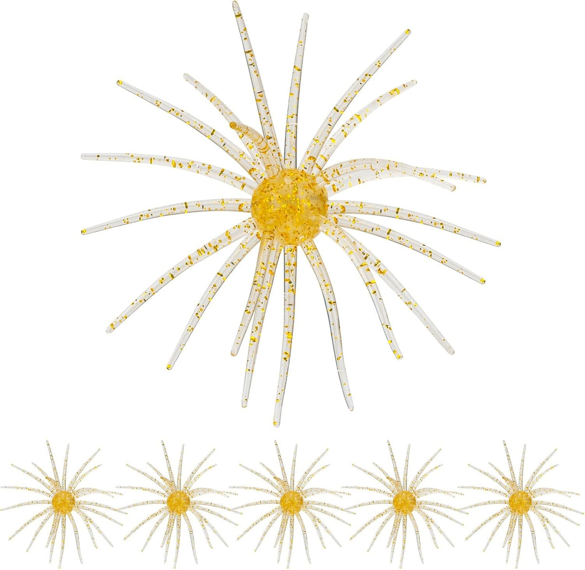 Sea Urchin Soft Plastic Fishing Lures Set for Saltwater and Freshwater