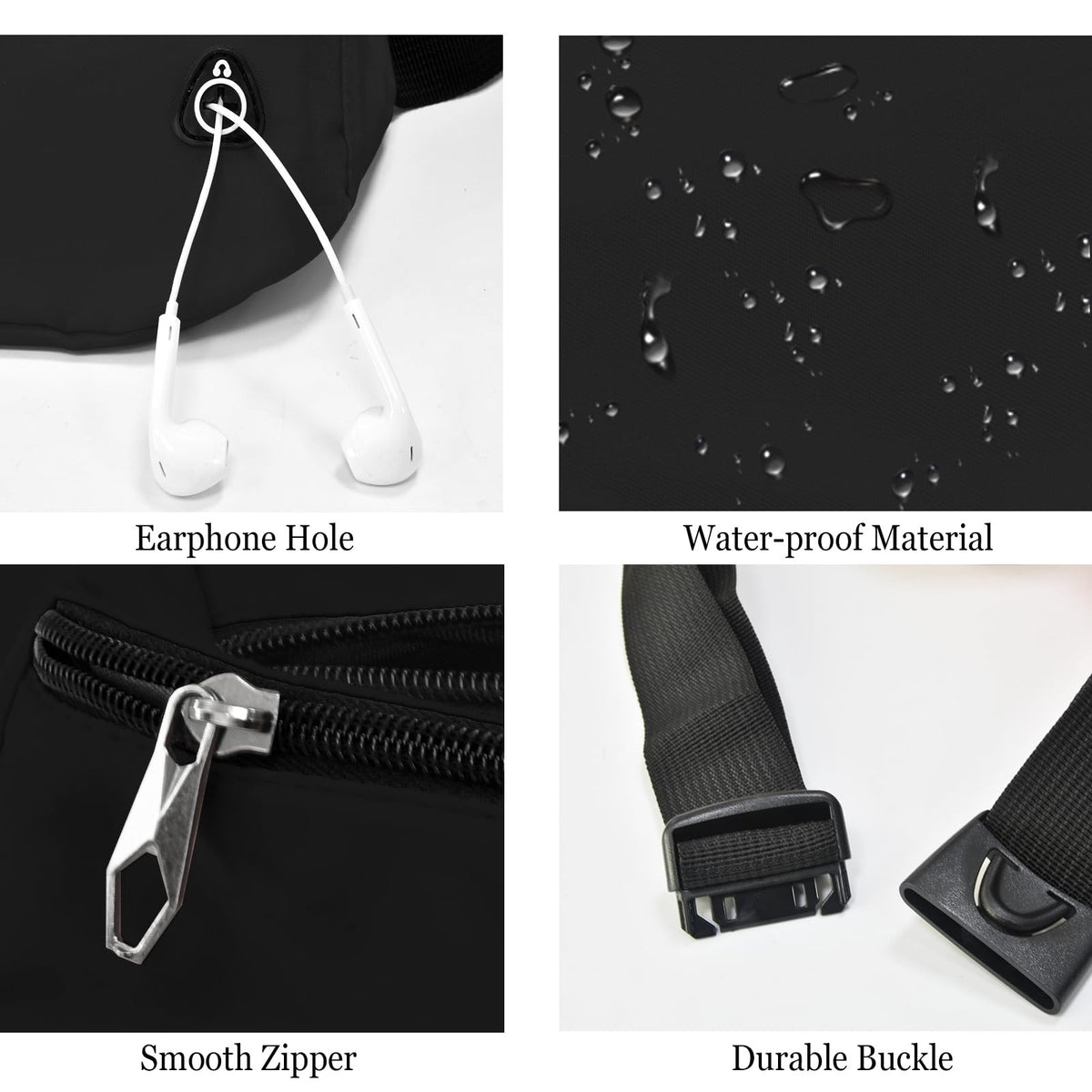 Waterproof Adjustable Fanny Pack for Travel Sports Running Men Women