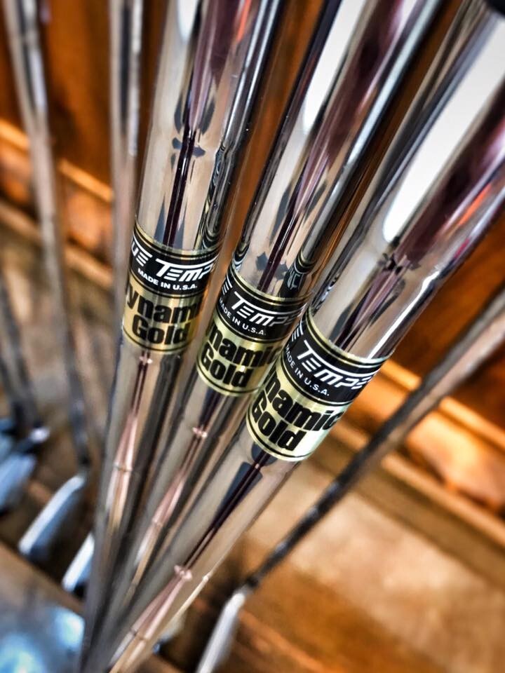Golf Iron Shaft Set - Steel Dynamic Gold Tapered Shafts for 3-PW & Custom Flex Options