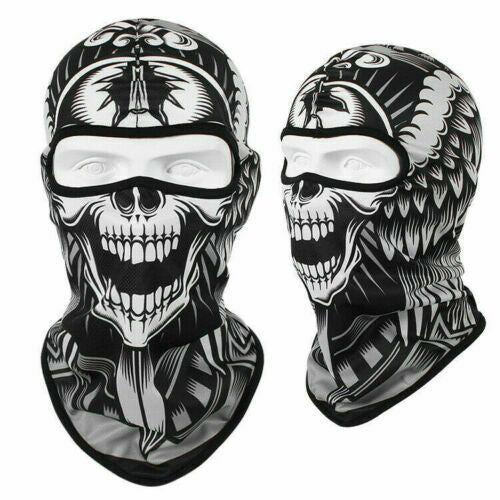 Unisex Skull Ski Mask Balaclava Ghost Bandana Full Face Mask for Outdoor Activities