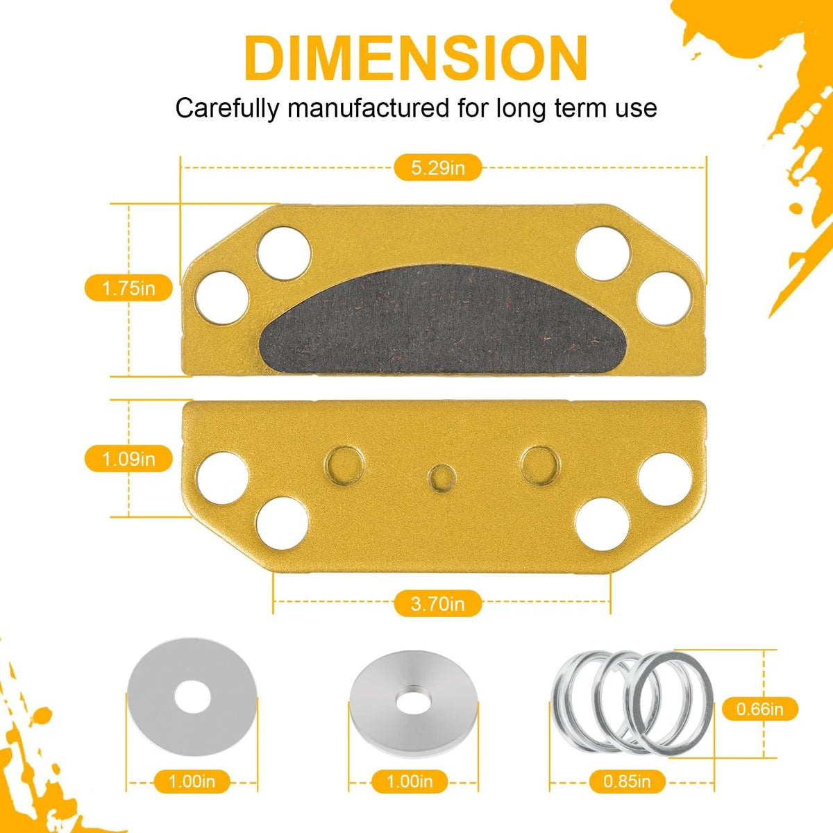 Parking Brake Pad & Spring Kit for Polaris Ranger 2005-2015 - Reliable Brake Parts