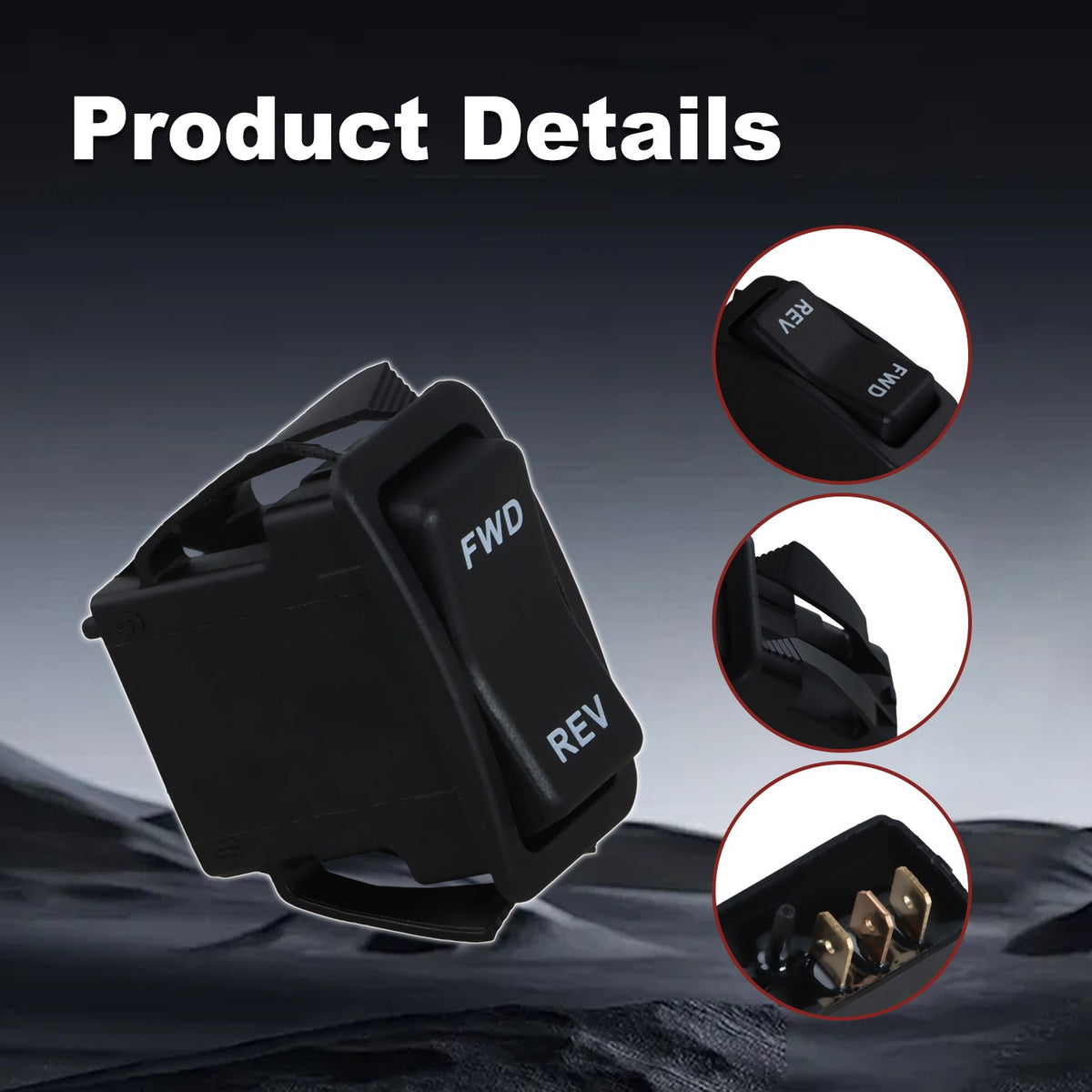 Electric Forward Reverse Rocker Switch for EZGO TXT PDS 2003+ Golf Carts